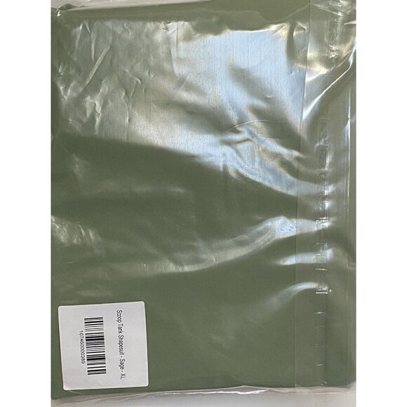 Pinsy Sz XL Bodysuit Scoop Tank Shapesuit Thong Shapewear Green Boho Casual - Picture 6 of 7